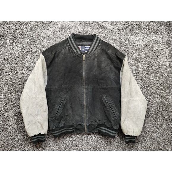 Free Country Black and Gray Bomber Jacket - Picture 1 of 13